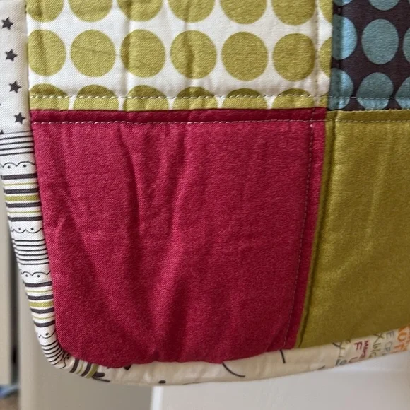 Handmade Colorful Patchwork Tote Bag - Picture 3 of 4